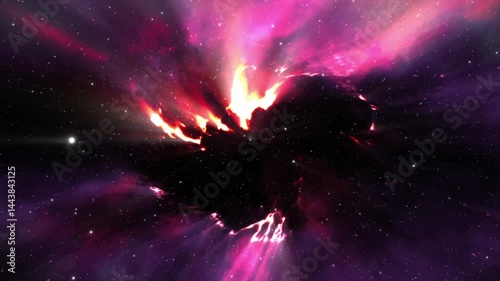 Glowing Abstract Purple Energy Loop Video