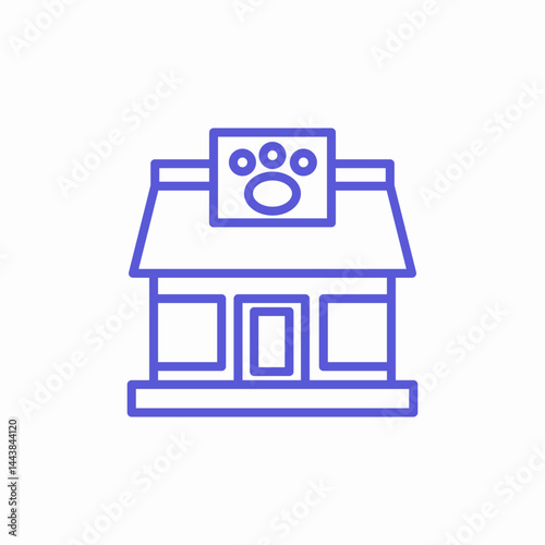 pet store veterinary clinic icon sign vector