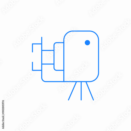 tripod film production video shooting icon sign vector