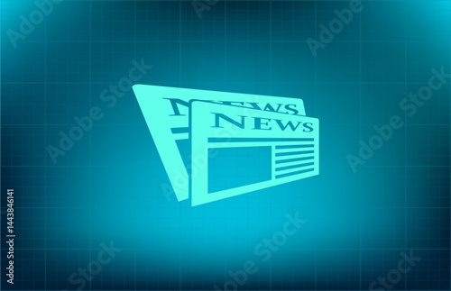 Vector illustration on a blue checkered background.