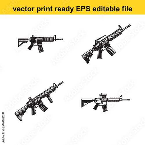 Vector silhouette Rifle