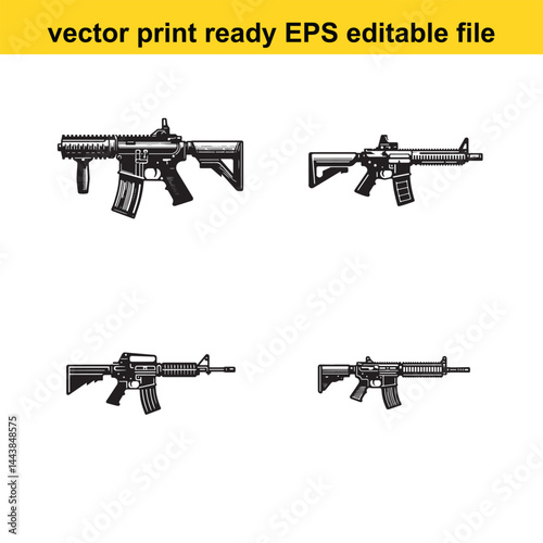 Vector silhouette Rifle