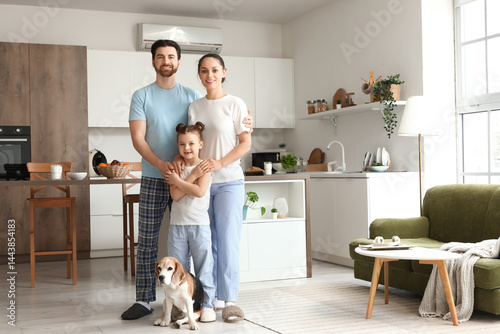 Cute little girl with her p...