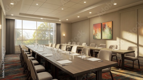 Wallpaper Mural Meeting room, conference, sunlight, trees, hotel Torontodigital.ca