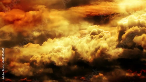 Golden Evening Clouds Video