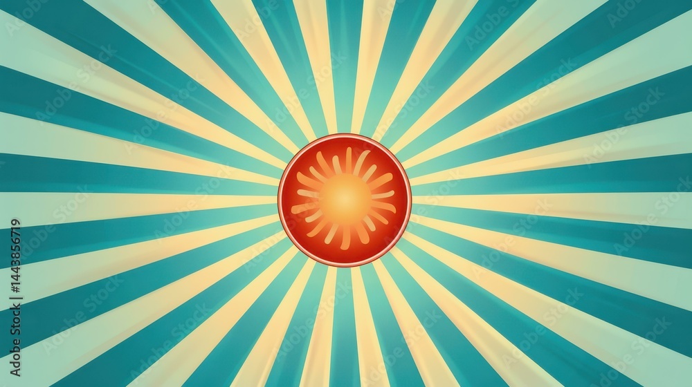 Bright retro vibes with vintage sun design make it ideal for posters and banners, adding a trendy touch to any space.