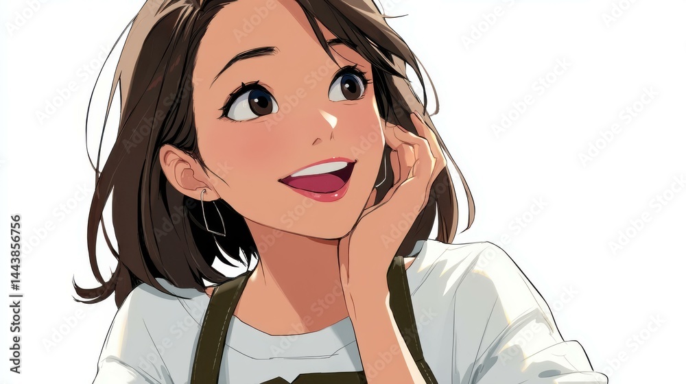 Adorable women exhibit joy and charm, showcasing unique character designs against a neutral backdrop.