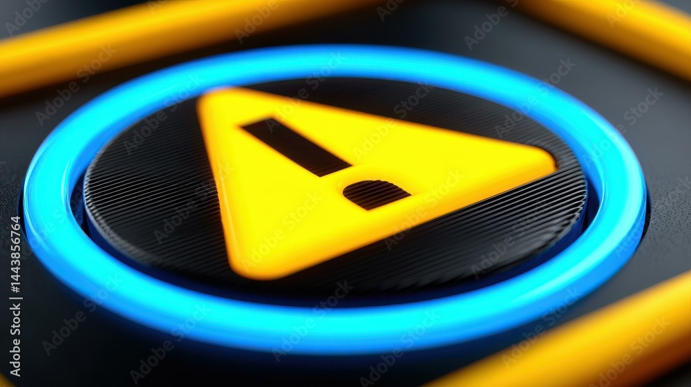 Stay alert This image highlights cyber crime awareness with a striking warning icon set against a futuristic backdrop.