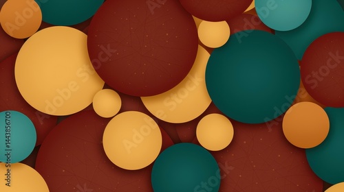 Obraz na płótnie Vibrant abstract background features a playful pattern of multicolored circles, perfect for creative projects and designs. w salonie