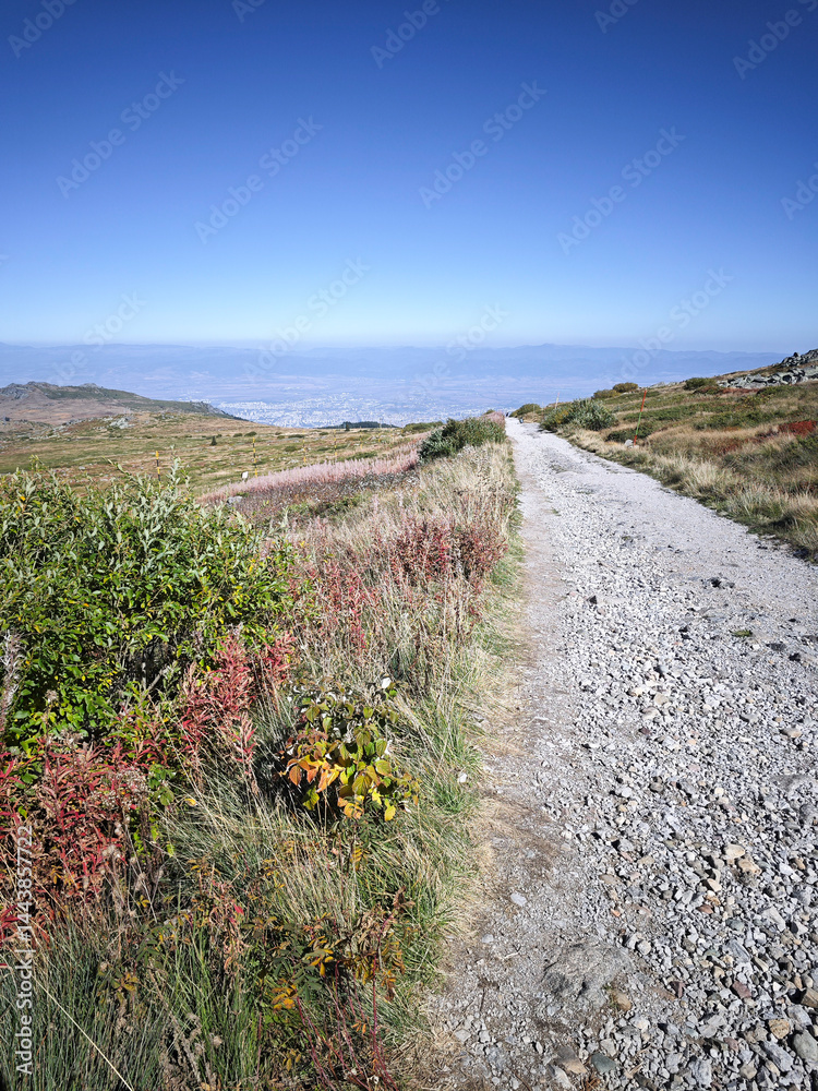 Panorama of Vitosha Mountain near Cherni Vrah peak, Bulgaria