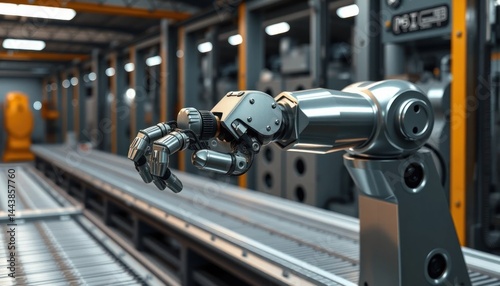 Robotic arm precision manufacturing assembly line showcasing the future of industrial automation systems