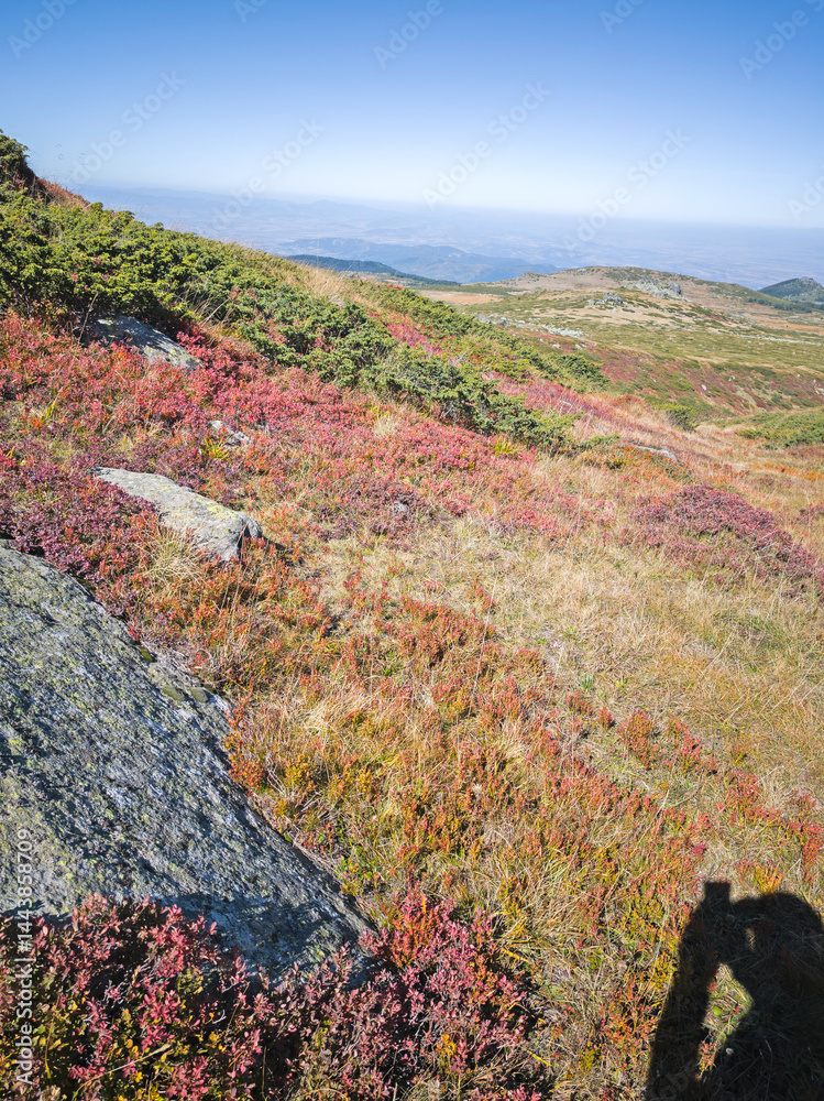Panorama of Vitosha Mountain near Cherni Vrah peak, Bulgaria