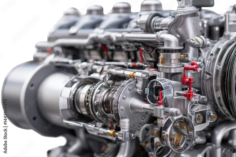 Detailed Close Up Of A Silver Industrial Engine With Complex Internal Components On A Transparent Background Detailed Close Up Of A Silver Industrial Engine With Complex Internal Components On A Transparent Background
