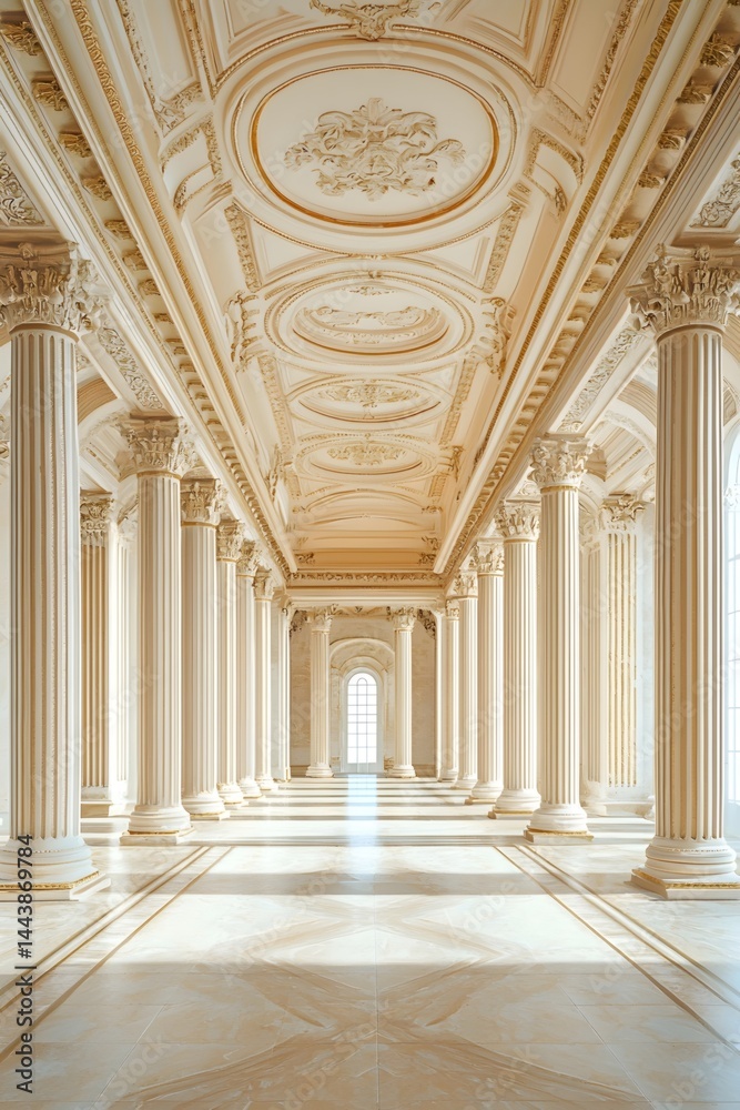 Obraz premium Architectural interior hall space