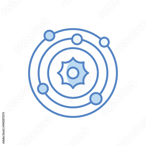 Solar System Icon vector stock illustration
