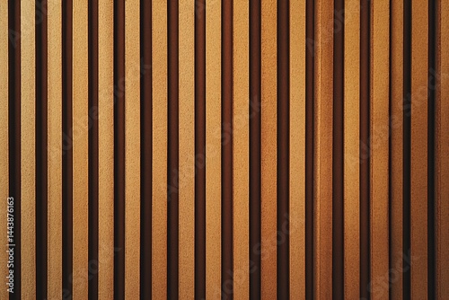 Obraz na płótnie Vertical Arrangement of Light Brown Wooden Slats w salonie