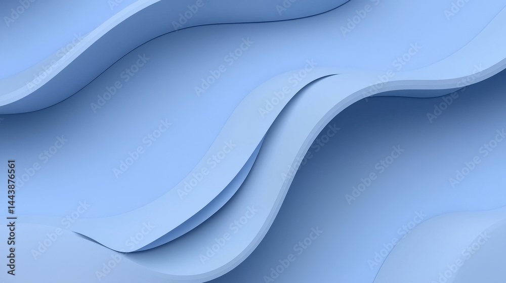 Fototapeta premium Abstract Blue Wave Forms Background Design