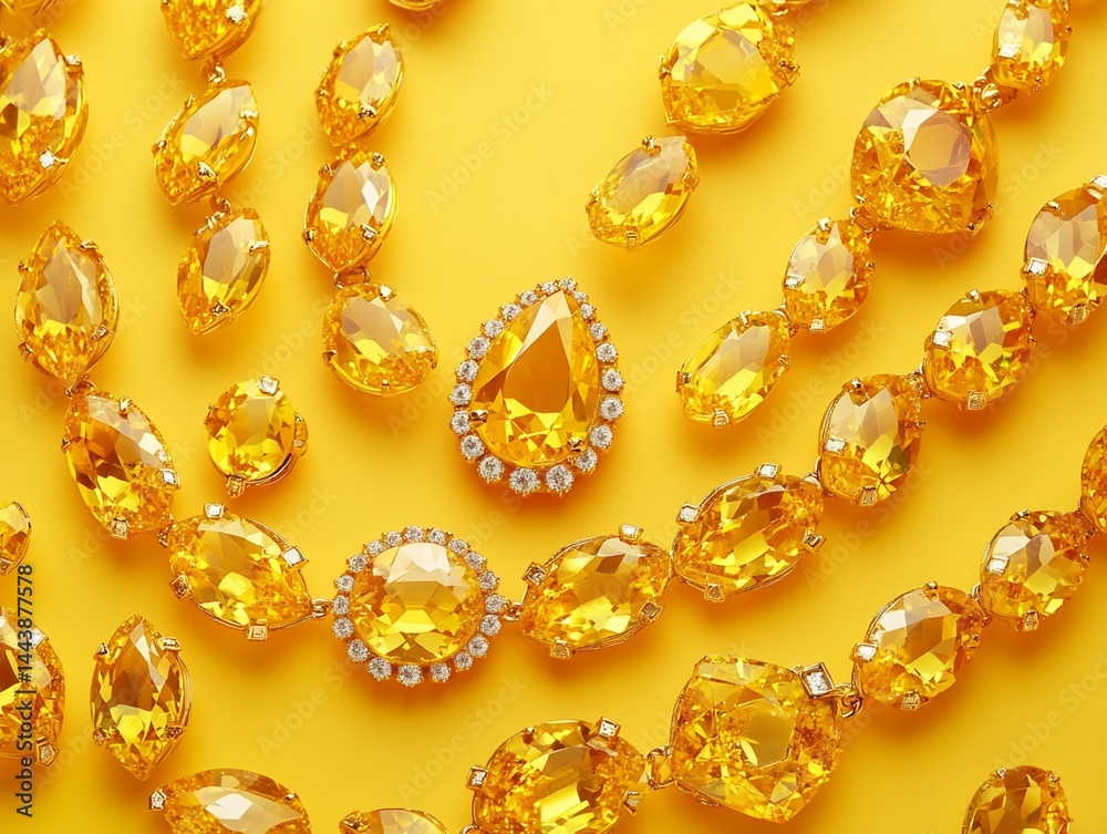 Yellow Gemstone Jewelry Arrangement
