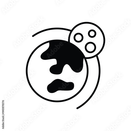 Lunar Orbit Icon vector stock illustration