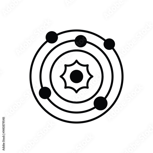 Solar System Icon vector stock illustration