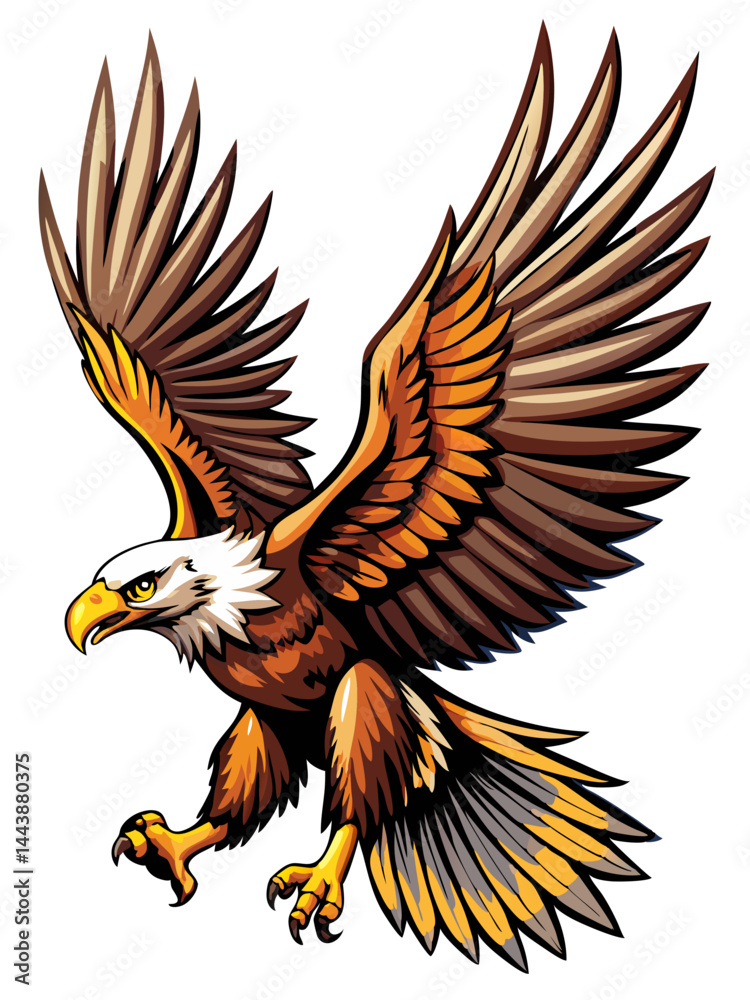 Fototapeta premium bald eagle in flight