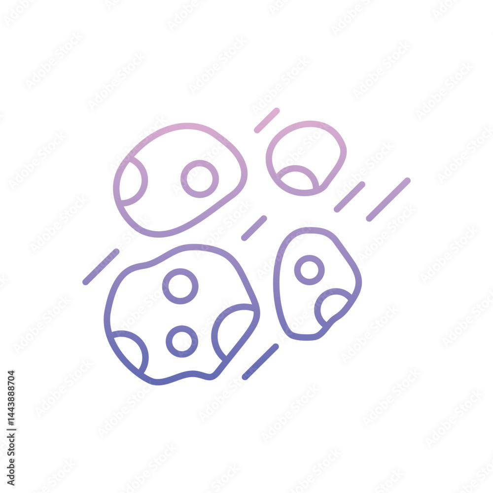 Asteroids Icon vector stock illustration Asteroids Icon vector stock illustration