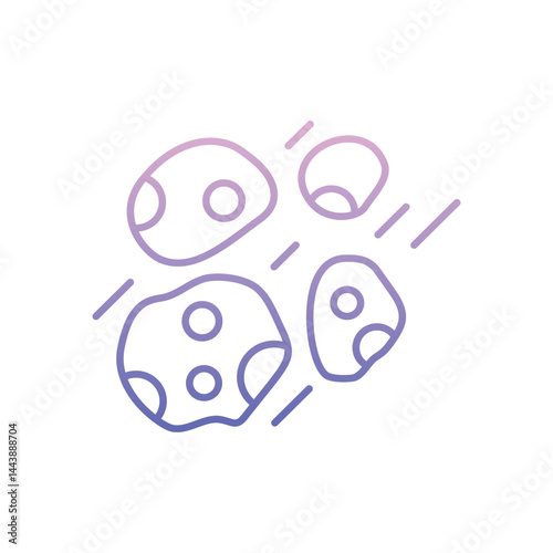 Asteroids Icon vector stock illustration