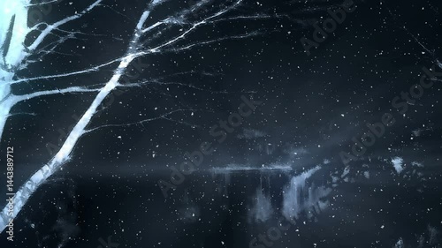 Mystical Dark Fantasy Winter Background Video