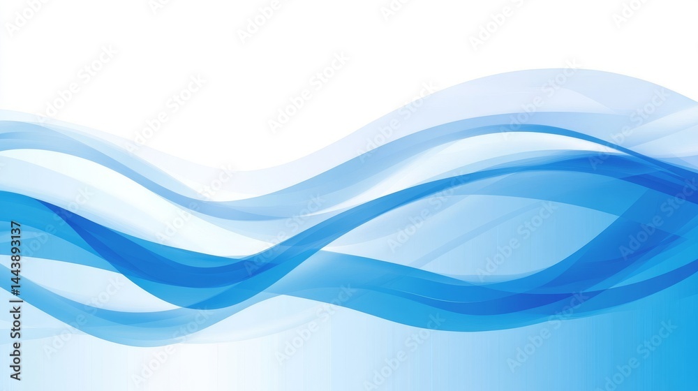 Fototapeta premium Abstract Blue Wave Background Design