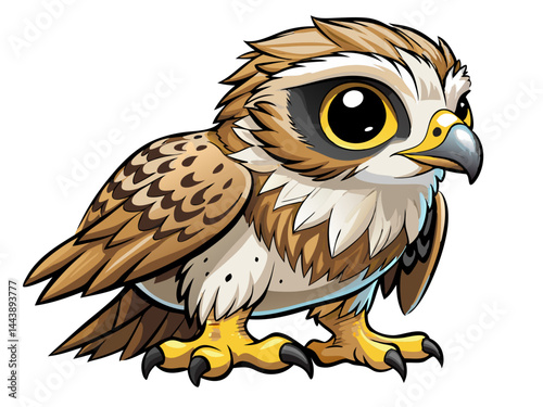 eagle owl isolated on white