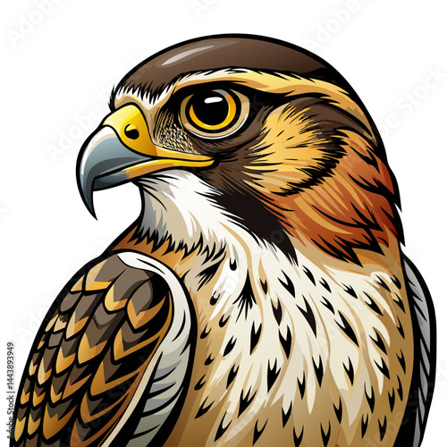 golden eagle on white background