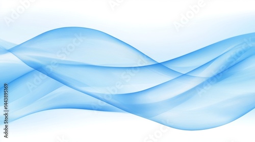 Abstract Blue Wave Background Design