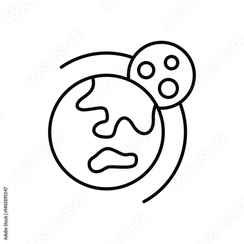 Lunar Orbit Icon vector stock illustration