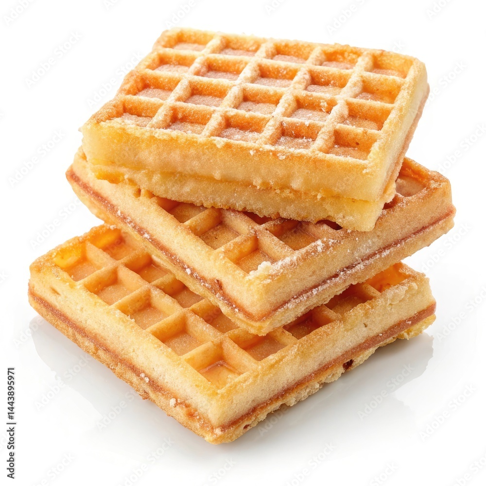 waffles isolated on white background waffles isolated on white background