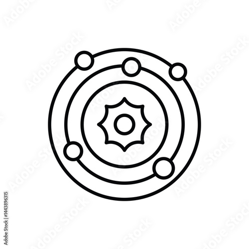 Solar System Icon vector stock illustration