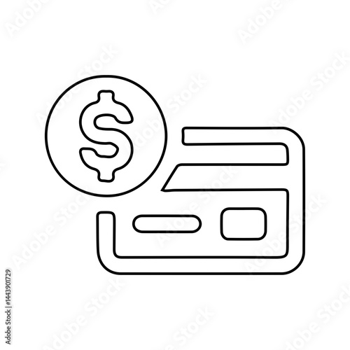 white dolar credit card icon