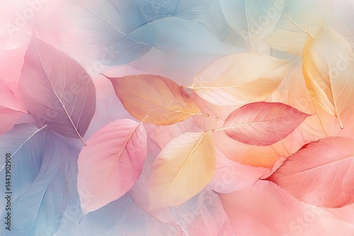 A background of colorful bright leaves. 