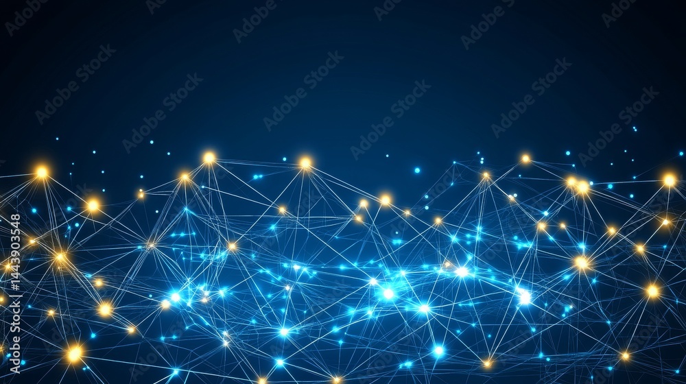 Obraz premium Abstract Network Design - Futuristic Technology