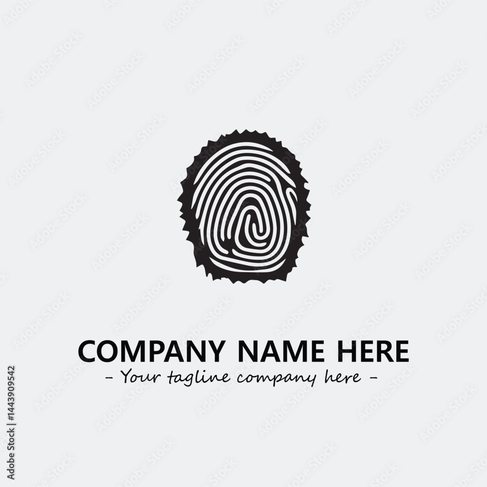 Fingerprint logo company design vector illustration