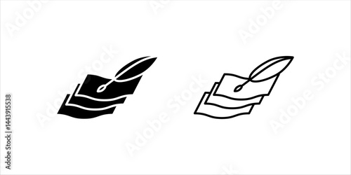 fabric with feather filler icon set, high comfort structure, less weight, vector illustration on white background.