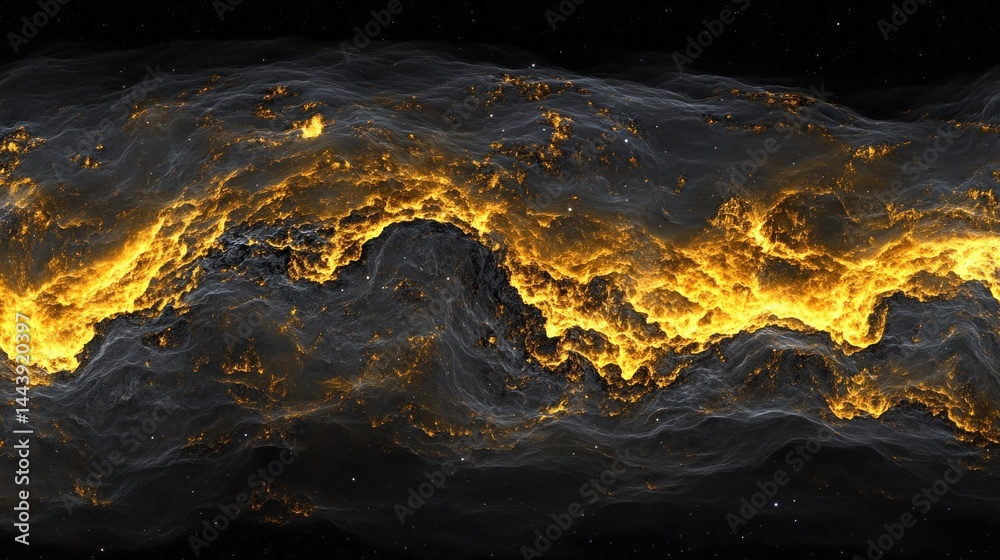 Fiery, textured celestial landscape Fiery, textured celestial landscape