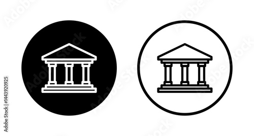 Bank icon logo design. Bank sign and symbol, museum, university