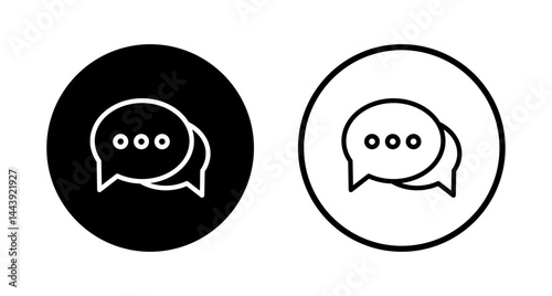 Chat icon logo design. speech bubble sign and symbol. comment icon. message