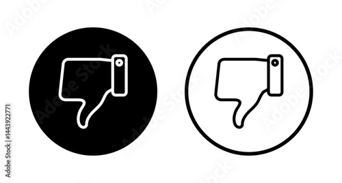 Dislike icon logo design. dislike sign and symbol. Hand with thumb down