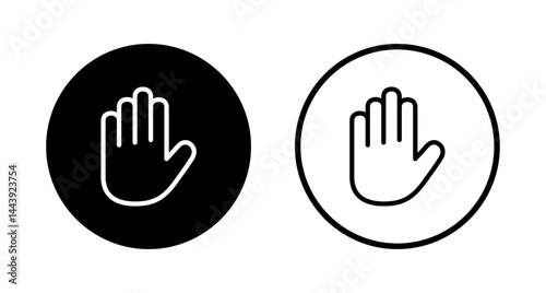 Hand icon logo design. hand sign and symbol. palm