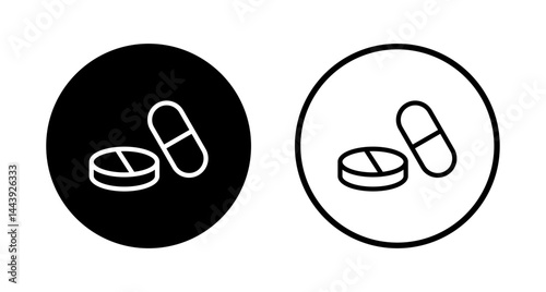 Pills icon logo design. capsule icon. Drug sign and symbol