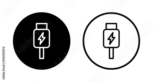 Usb icon logo design. Flash disk sign and symbol. flash drive sign. usb charging