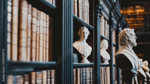 Rows of encyclopedias and reference materials in a formal library reference section
