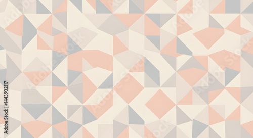 Futuristic geometric pattern with soft pastel tones