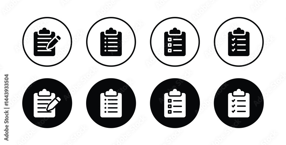 Clipboard icon set vector illustration Clipboard icon set vector illustration